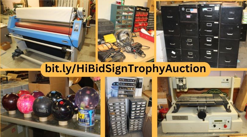 Sunday, July 28, 2024: Sign and Trophy Shop Online Auction