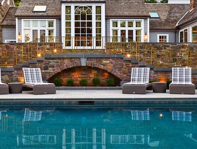 Back of main residence with pool